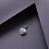 1.16 CTW Heart Shape Halo Lab-Grown Diamond Pendant