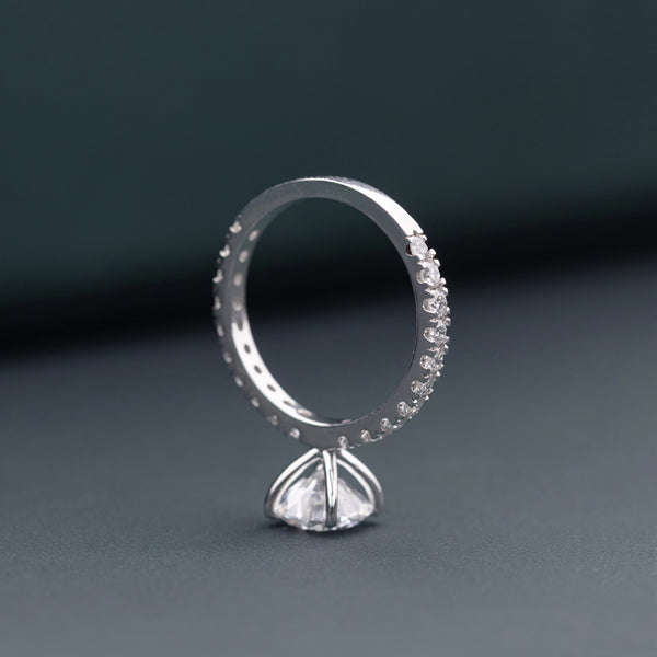 2.36 CT Total Round Lab-Grown Diamond Engagement Ring Set with Pavé Band