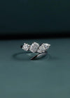 2.09 CTW Mixed-Cut Three Stone Lab-Grown Diamond Ring in Gold