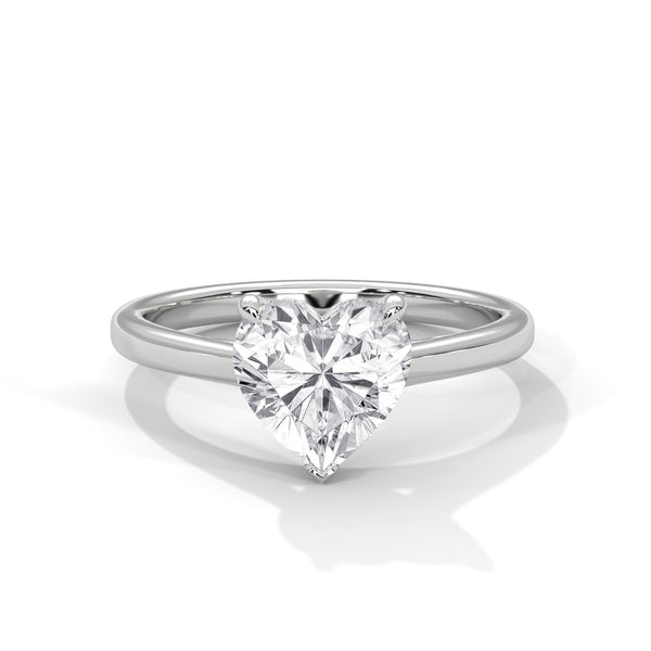 2.00 CT Heart Shape Lab-Grown Diamond Solitaire Ring