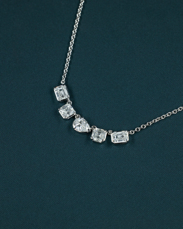 2.63 CTW Multi-Shape Lab-Grown Diamond Necklace in Gold