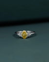 1.31 CTW Fancy Yellow Pear Cut Lab-Grown Diamond Three-Stone Ring