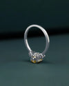 1.31 CTW Fancy Yellow Pear Cut Lab-Grown Diamond Three-Stone Ring