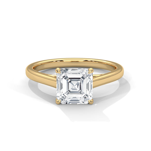 0.90 CT Princess Cut Lab-Grown Diamond Solitaire Ring