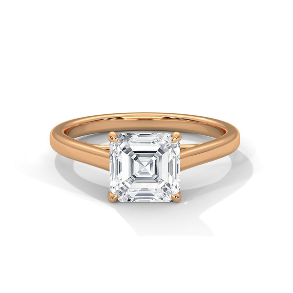 0.90 CT Princess Cut Lab-Grown Diamond Solitaire Ring