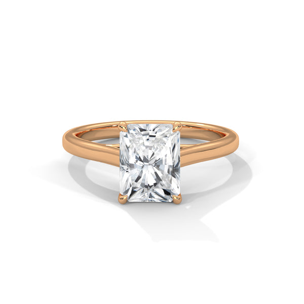 2.00 CT Emerald Cut Lab-Grown Diamond Solitaire Ring