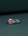 1.24 CTW Radiant Cut Pink Lab-Grown Diamond Three Stone Ring in Gold