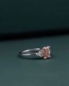 1.24 CTW Radiant Cut Pink Lab-Grown Diamond Three Stone Ring in Gold