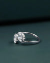 2.08 CTW Oval Cut Lab-Grown Diamond Bypass Solitaire Ring