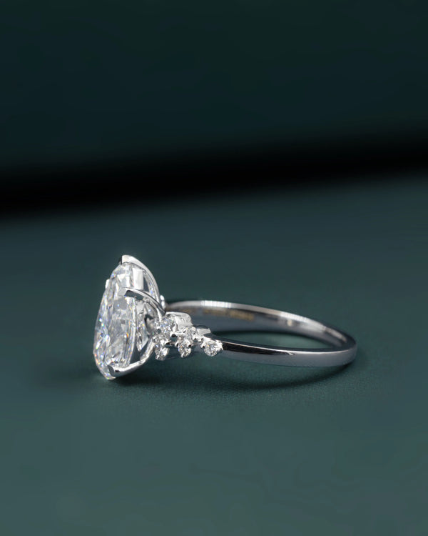 2.79 CTW Pear Cut Lab-Grown Diamond Engagement Ring
