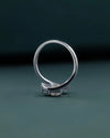 1.12 CTW Emerald Cut Lab-Grown Diamond Curved Bypass Ring