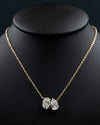 2.12 CTW Pear & Emerald Cut Lab-Grown Diamond Toi et Moi Pendant Necklace