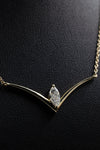 0.51 CTW Marquise Cut Lab-Grown Diamond V-Shape Necklace in Gold