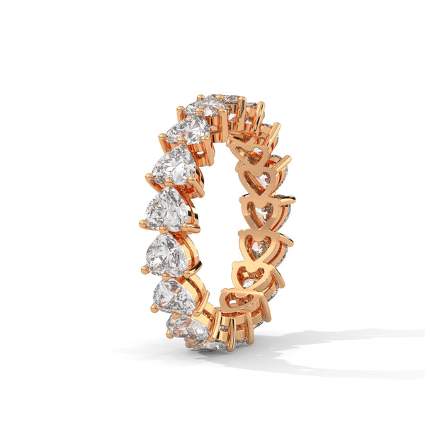 4.25 CT Heart Shape Lab-Grown Diamond Eternity Band Ring