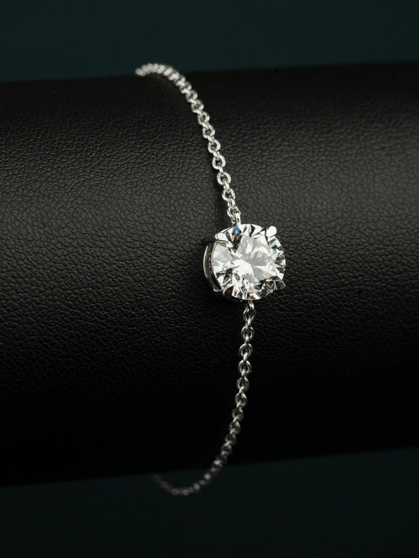2.51 CT Round Brilliant CVD Lab-Grown Diamond Solitaire Bracelet