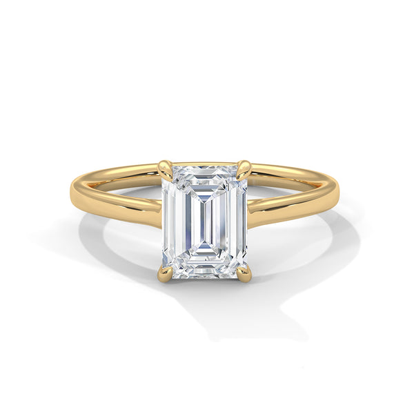 1.75 CT Emerald Cut Lab-Grown Diamond Solitaire Ring