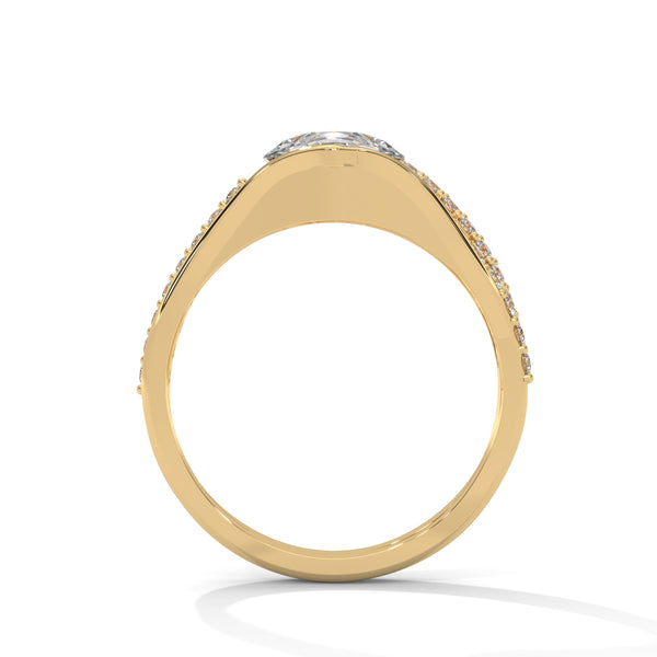2.03 CT Total Pear Lab-Grown Diamond Designer Wrap Ring with Pave Accents