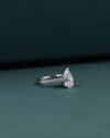 2.73 CT Pear Cut CVD Lab-Grown Diamond Bridal Ring