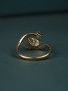 1.19 CT Pear Cut CVD Lab-Grown Diamond Twist Engagement Ring