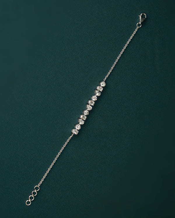 2.44 CT Mixed Shape CVD Lab-Grown Diamond Tennis Bracelet