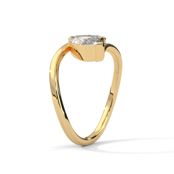 2.00 CT Marquise Lab-Grown Diamond Twin Stone Open Ring