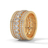 5.56 CT Round & Oval Lab-Grown Diamond Multi-Row Eternity Band Ring