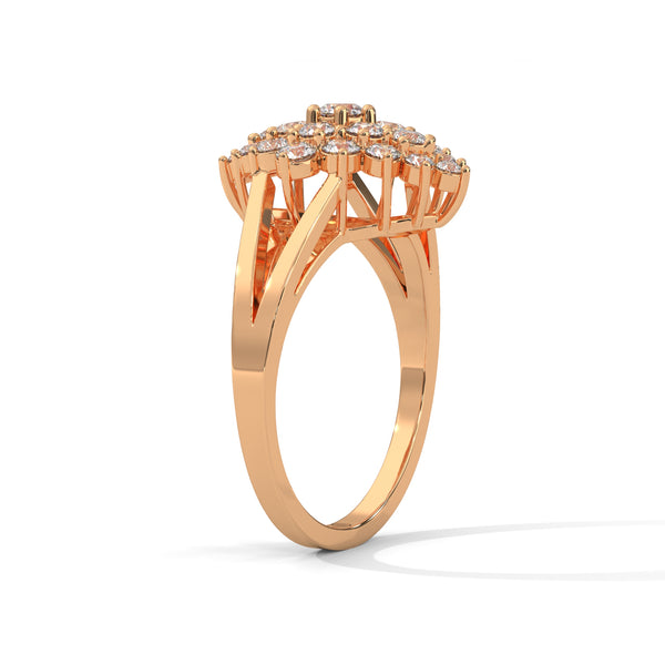 1.07 CT Round Lab-Grown Diamond Cluster Statement Ring