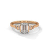 1.36 Ct Total Emerald Cut CVD Lab-Grown Diamond Three-Stone Ring