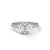 1.25 CT Emerald Cut Lab-Grown Diamond Ring with Round Side Accents
