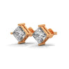2.50 CT Princess Cut CVD Lab-Grown Diamond Stud Earrings