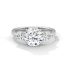 3.00 CT Total Round & Pear Lab-Grown Diamond Three Stone Ring