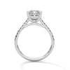 2.22 CT Princess Cut Lab-Grown Diamond Solitaire Ring with Pavé Band