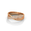0.27 CT Round Lab-Grown Diamond Criss-Cross Pavé Designer Ring