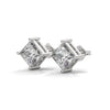 2.50 CT Princess Cut CVD Lab-Grown Diamond Stud Earrings