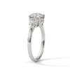 3.00 CT Total Round & Pear Lab-Grown Diamond Three Stone Ring