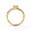 1.00 CT Heart Shape Lab-Grown Diamond Open Twist Solitaire Ring