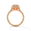 2.72 CT Pear & Round Lab-Grown Diamond Halo Engagement Ring