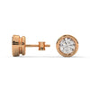 0.50 CT Round Bezel-Set CVD Lab-Grown Diamond Stud Earrings