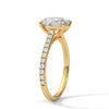1.04 CT Oval Cut Lab-Grown Diamond Pave Engagement Ring