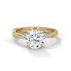 2.16 CT Total Round Cut Lab-Grown Diamond Twisted Pave Engagement Ring