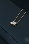 2.61 CT Pear & Emerald Cut Lab-Grown Diamond Dual Pendant in Gold