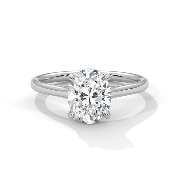 2.00 CT Oval Cut Lab-Grown Diamond Solitaire Engagement Ring