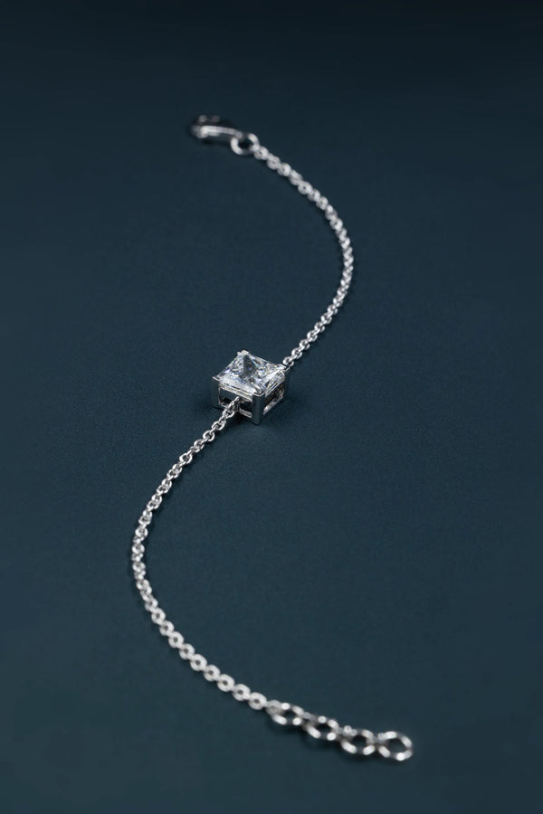 6.55 CTW Emerald Cut Lab-Grown Diamond Solitaire Bracelet