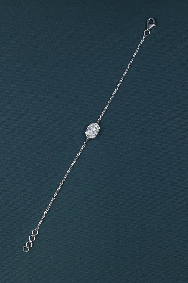 2.07 CT Oval Cut CVD Lab-Grown Diamond Solitaire Bracele