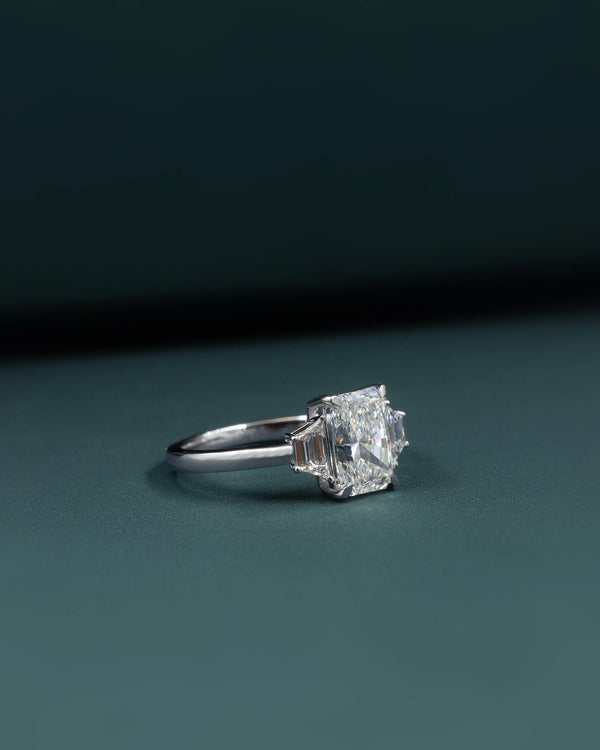 2.44 CTW Radiant Cut Three Stone Lab-Grown Diamond Ring in Gold