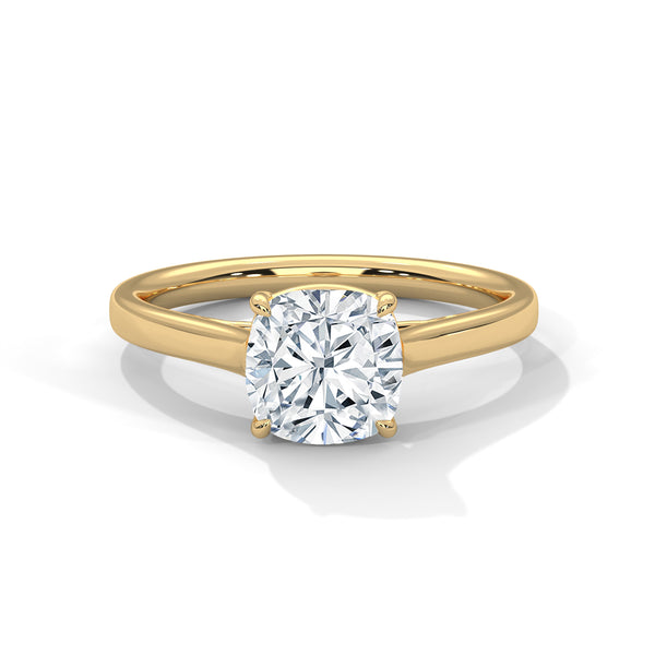2.00 CT Cushion Cut Lab-Grown Diamond Solitaire Engagement Ring
