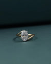 2.58 CTW Oval Cut Lab-Grown Diamond Solitaire Engagement Ring in Gold
