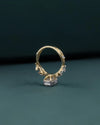 4.92 CTW Emerald & Pear Cut Lab-Grown Diamond Nature-Inspired Engagement Ring
