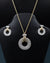 1.94 CTW Round CVD Lab-Grown Diamond Circle Pendant & Earring Set