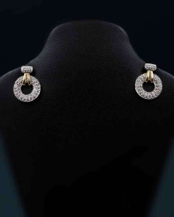 1.94 CTW Round CVD Lab-Grown Diamond Circle Pendant & Earring Set